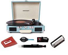 Crosley CR8005A-TU Cruiser Portable Turntable (Turquoise) With Replacement Needle Cleaning Pen, Dust Blower And... N2