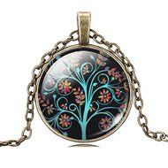Vintage Eternal Life &amp;Tree 3D Pattern Art glass Pendant cabochon chain Necklace N6