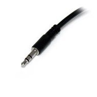 StarTech.com Black Slim Mini Jack Headphone Splitter Cable Adapter - 3.5mm Audio Mini Stereo Y Splitter - 3.5mm... N7