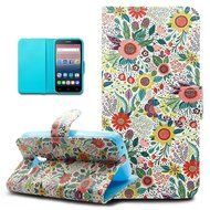 Alcatel One Touch Pop 3 Case,ikasus Colorful Painted Premium PU Leather Fold Wallet Pouch Case Flip Stand Credit... N27