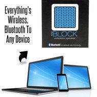 Block Universal Ultra-Portable Wireless Bluetooth Mini Speaker for Smartphones and Tablets, Powerful Sound - Blue N2