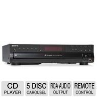 Sony Compact Disc Player - 5 Disc Carousel, Optical Output, RCA Audio Output, CD Text Display + 100 Ft Oxygen-Free... N4