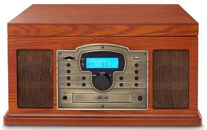Crosley CR7002A-PA Troubadour Turntable with USB/SD Card Reader to Transfer Albums to Memory Card, Paprika