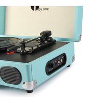 1byone Belt-Drive 3-Speed Portable Stereo Turntable with Built in Speakers, Supports RCA Output / Headphone Jack... N7