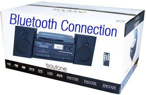 Boytone BT-28SPB, Bluetooth Classic Style Record Player Turntable with AM/FM Radio, Cassette Player, CD Player... N6