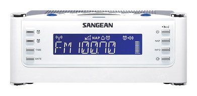 Sangean All in One Weather Atomic AM/FM Dual Alarm Clock Radio with Large Easy to Read Backlit LCD Display N4