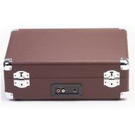 Knox Portable Bluetooth USB Turntable with Built-in Speakers (Leather Brown) N4