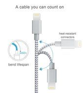 Marchpower(TM), iPhone Charger, 2Pack 6FT Tangle-free Nylon Braided lightning to USB Cable, Quick Data Syncing... N2
