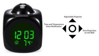 iGearPro - Energy Saver LCD Digital Alarm Clock with Blue LED Backlight - Time Date and Temperature Display -... N4