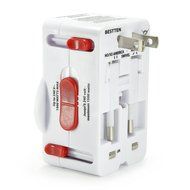 Bestten 3 Outlet Portable Travel Surge Protector with 2.4A Dual USB Charging Ports, 18in Cord, ETL Listed, White N24