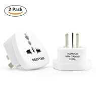 Bestten 3 Outlet Portable Travel Surge Protector with 2.4A Dual USB Charging Ports, 18in Cord, ETL Listed, White N26