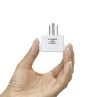 Bestten 3 Outlet Portable Travel Surge Protector with 2.4A Dual USB Charging Ports, 18in Cord, ETL Listed, White N35