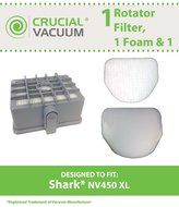 1 Shark NV450 &amp; NV480 Filter Kit: XL Rotator Filter, 1 Foam &amp; 1 Felt Filter, Fits Shark NV450 XL Vacuums, Compare...