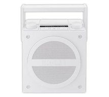 IHMIBT4WC - IHOME iBT4WC Rechargeable Bluetooth Boom Box with NFC amp; FM Radio (White)