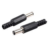 FolioGadgets 5.5mm x 2.5mm Male DC Power Socket Jack Solder Connector Adapter - 10 Pack N2