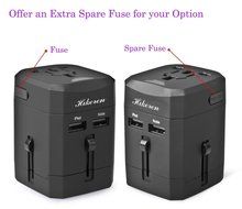 International Travel Adapter USB Charger,Hikeren Universal World Wide All-in-one Safety Travel Charger Wall Charger... N2