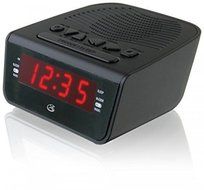 GPX C224B Dual Alarm Clock AM/FM Radio with Red LED Display (Black), New,Digital AM/FM radio (PLL)