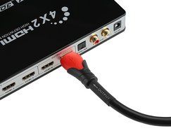 A-tech Series Blue&amp;black - High speed Hdmi Cable 100 Ft with Built-in Signal Booster Metal Black Case,Supports... N14