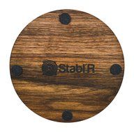 Stabl'R Speaker Stand for Amazon Echo - Protect Alexa and UE Boom - Walnut N4