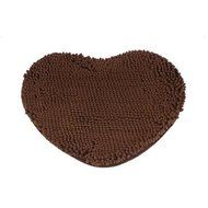 Kingfansion Bedroom Door Mat Heart Shaped Carpet Fluffy Chenille Rug Cushion (Purple) N19