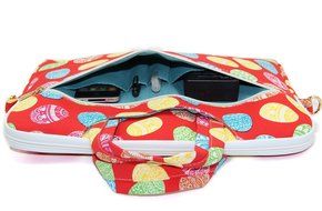 Canvaslove Black Easter Egg Patten Canvas Laptop Shoulder Bag 11 Inch 12 Inch 13 Inch Laptop Messenger Bag 13.3... N27