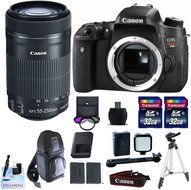 Canon EOS T6s + Canon EF-S 55-250mm IS STM + 2 32GB Transcend SD Memory Cards + LED Video Light + Spare LP E17...