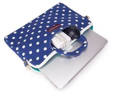 Canvaslove Black Easter Egg Patten Canvas Laptop Shoulder Bag 11 Inch 12 Inch 13 Inch Laptop Messenger Bag 13.3... N28