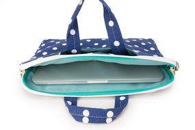 Canvaslove Black Easter Egg Patten Canvas Laptop Shoulder Bag 11 Inch 12 Inch 13 Inch Laptop Messenger Bag 13.3... N31