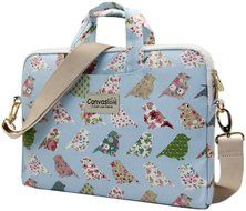 Canvaslove Black Easter Egg Patten Canvas Laptop Shoulder Bag 11 Inch 12 Inch 13 Inch Laptop Messenger Bag 13.3... N32