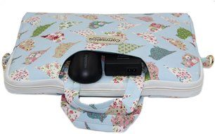 Canvaslove Black Easter Egg Patten Canvas Laptop Shoulder Bag 11 Inch 12 Inch 13 Inch Laptop Messenger Bag 13.3... N33