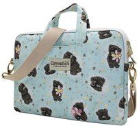 Canvaslove Black Easter Egg Patten Canvas Laptop Shoulder Bag 11 Inch 12 Inch 13 Inch Laptop Messenger Bag 13.3... N34