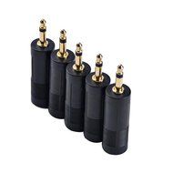 eBoot Stereo Jack Adapter 3.5 mm (1/ 8 Inch) Male to 6.35 mm (1/ 4 Inch) Female Audio Converter Adaptor, 5 Pieces N5