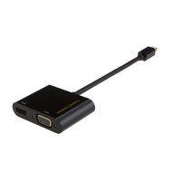 Mini DP to HDMI VGA Adapter, 2-in-1 (Two-In-One) Mini DisplayPort (Thunderbolt compatible) to HDMI/VGA converter... N10