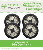 4 Dirt Devil F44 Allergen Pre-Motor Filters (With Foam) Cartridge Designed To Fit Dirt Devil Quick Lite Models...