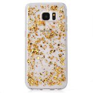 Galaxy S7 Edge Case,UZZO Luxury Sparkle Powder Paillette Bling Flexible TPU Bumper Case Protective Shell Rubber... N4