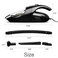 Car Vacuum Cleaner Funkoo Auto Vacuum Cleaner DC12-Volt Suction 3KPA Black Portable Cyclonic Handheld Vacuum Cleaner... N3
