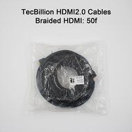 HDMI Cable, TecBillion High Speed CL3 Rated 2.0 HDMI Cable - Supports 4K, 3D and Audio Return, 10 Feet, Black