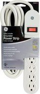 GE Indoor 6-Outlet Grounded Power Strip, 55253