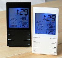 SIS indoor LCD desktop weather station with Alarm Clock,Temperature ,Humidity ,Travel Alarm Clock-White N5