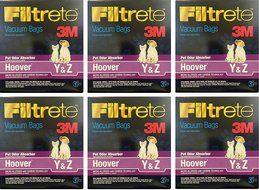 3M Hoover Pet Odor Absorber Vacuum Bags *Special 6 boxes = 18 BAGS* N2