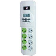 New GE 14024 Digital Timer with 8-Outlet Surge Protector &amp; 4ft White Cord