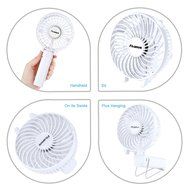 Mini Personal Fans Fivanus Portable Fans Handheld USB Rechargeable Collapsible Fan with Battery and Metal Clip... N3