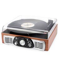 1byone Belt-Drive 3-Speed Stereo Turntable with Built in Speakers, Supports Vinyl to MP3 Recording, USB MP3 Playback... N3