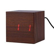 Modern Cube LED Alarm Clock Temperature Sounds Control Display Novelty Electronic Desktop Digital Classic Wooden...