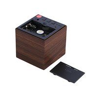 Modern Cube LED Alarm Clock Temperature Sounds Control Display Novelty Electronic Desktop Digital Classic Wooden... N2
