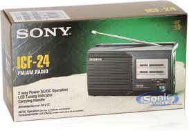 Sony Icf-24 (Icf24) Portable Am/fm Walkman Radio -2 Way Power Ac/dc Operation - LED Tuning Indicator - Carrying... N5