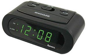 Geneva Advance, Divine, Green LED Alarm Clock 3143at N2