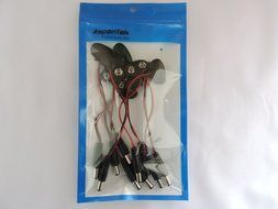AspenTek 2.1 X 5.5mm Male Dc Plug to 9V Battery Clip Snap Accessories For Arduino(10 pieces packed) N2
