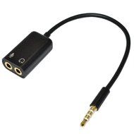 SuperWhole 3.5mm 1/8" Earphone Headset + Microphone Adapter to Stereo Audio Male PC iphone