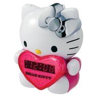 HELLO KITTY KT2064-MBY AM/FM Projection Clock Radio - NEWEST MODEL